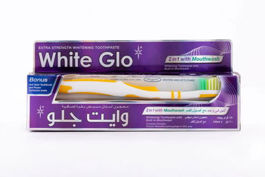 وايت جلو معجون تبييض الأسنان 2 في 1 مع غسول فم