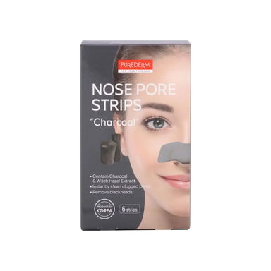 بيورديرم لصقات الأنف بالفحم 6 قطع