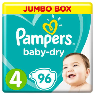بامبرز حفاضات Baby Dry مقاس 4 96 حفاضة