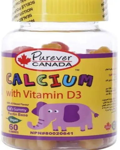 بيوريفر كالسيوم مع فيتامين د 60 حبة