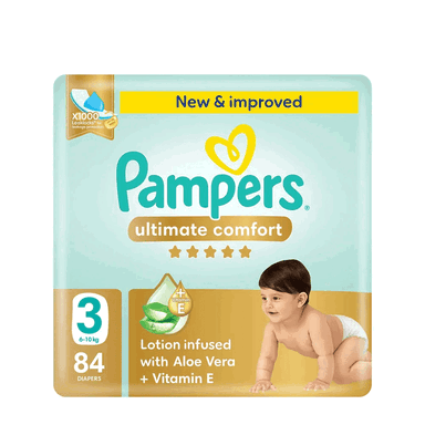 بامبرز حفاضات راحة متكاملة مقاس 3، 84قطعة