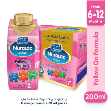 نورالاك حليب جاهز للشرب مرحلة 2 200 مل